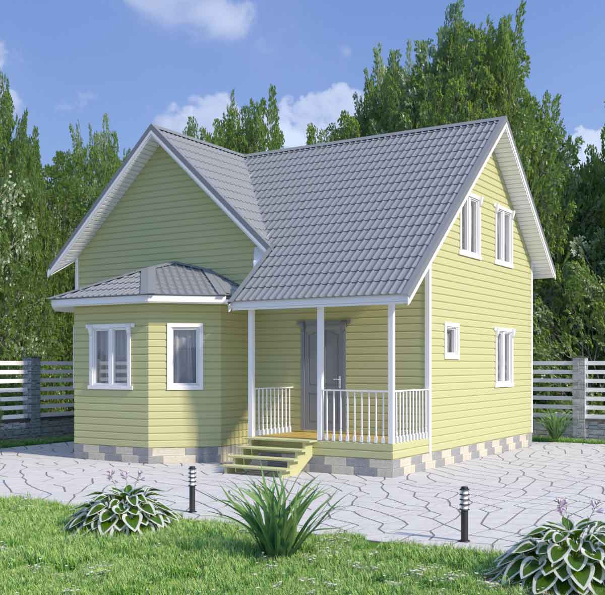 Каркасный дом 8х9